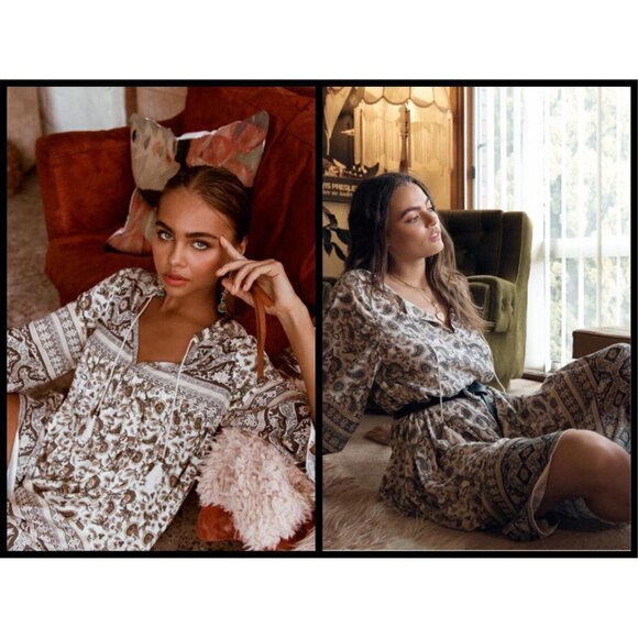 💕SPELL & THE GYPSY💕 Journey Boho Dress ~ Ash Medium M NWT - Picture 2 of 16